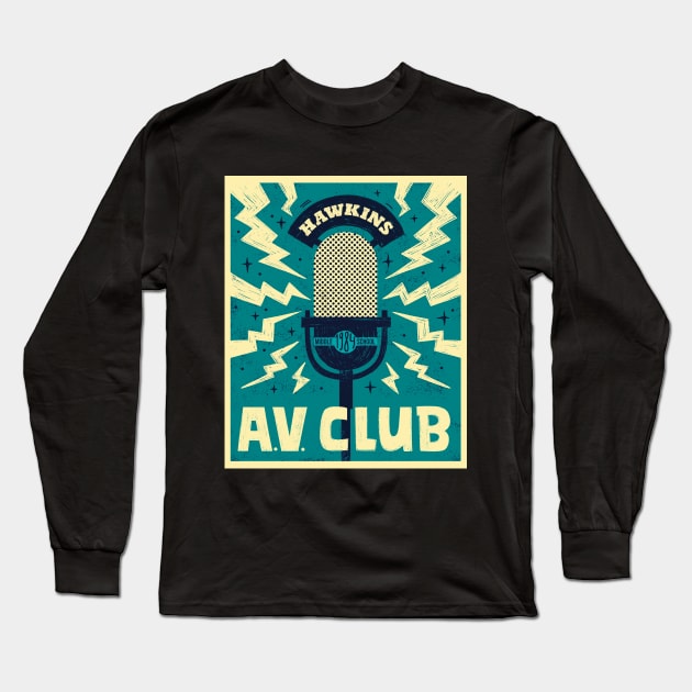 Hawkins Middle School AV Club '84 Long Sleeve T-Shirt by grrrenadine